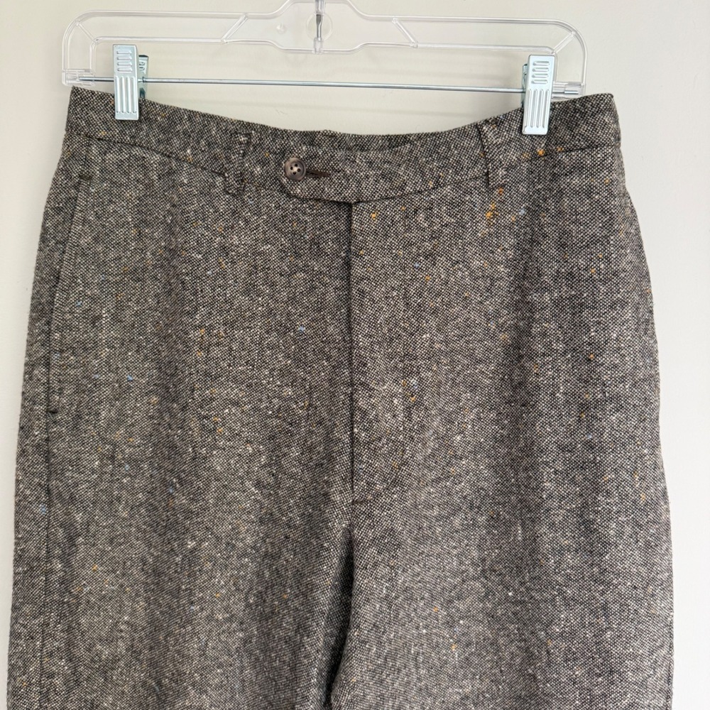 J. CREW Oarsman Vintage Donegal Tweed Wool Cashmere Pants 30X30 Flat Front - Picture 3 of 8